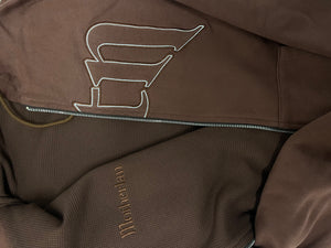 BROWN SLIDER ZIP UP